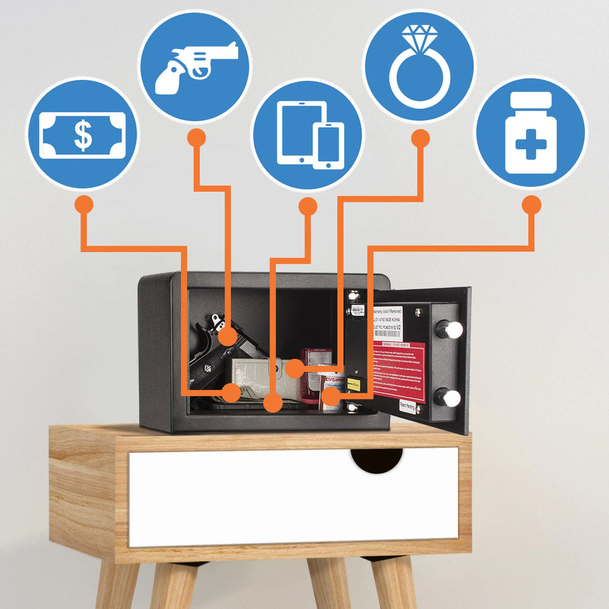 Barska BIOMETRIC Security Safe 0.29 CUBIC FT
