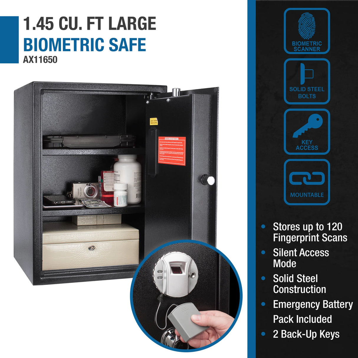 Barska BIOMETRIC Security Safe 1.45 CUBIC FT