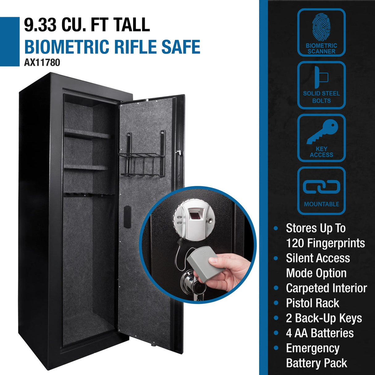 Barska Biometric Safe 9.33 CUBIC FT TALL
