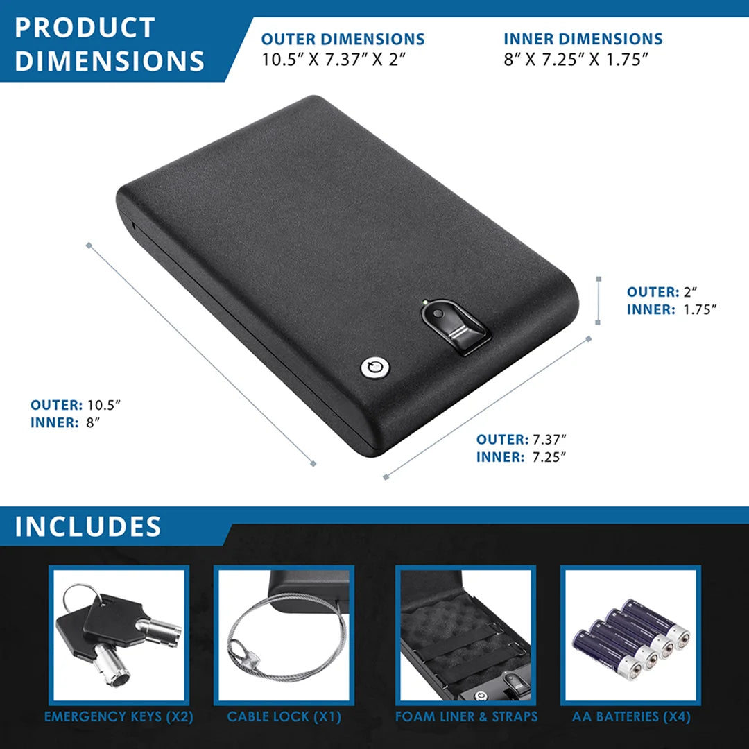 Barska Portable Biometric Compact Lock Box