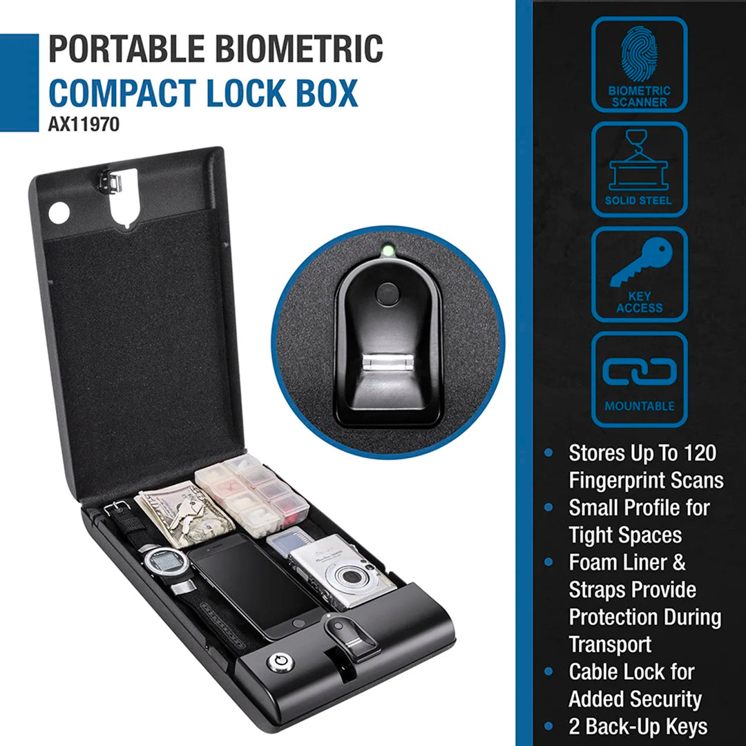 Barska Portable Biometric Compact Lock Box