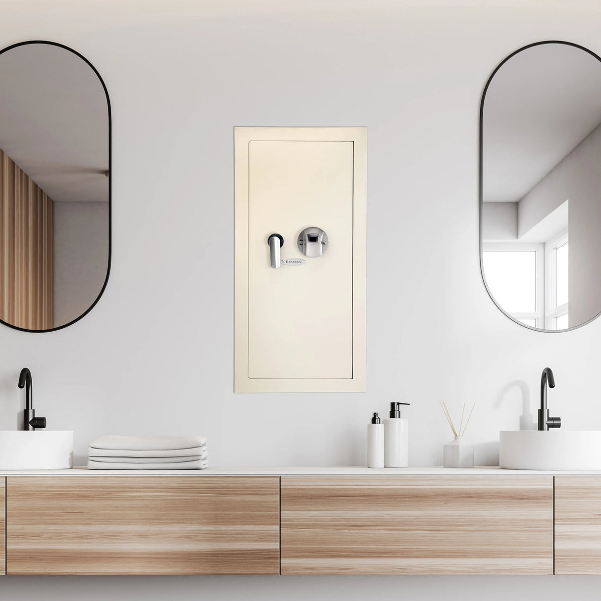 Barska BIOMETRIC Wall Safe 0.82 CUBIC FT Beige