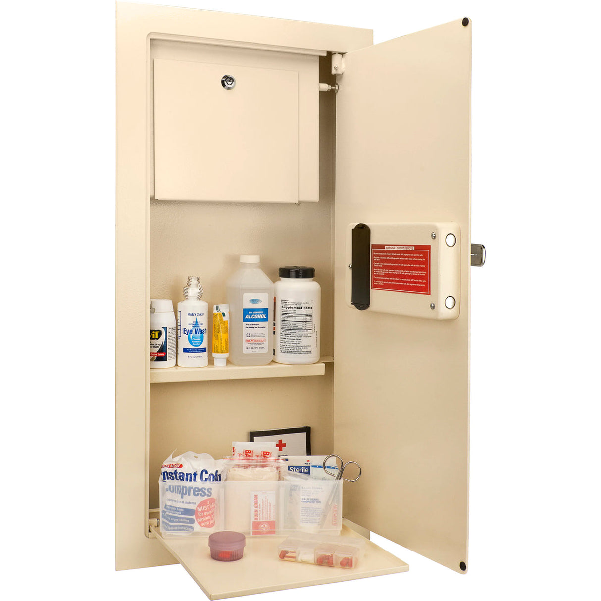 Barska BIOMETRIC Wall Safe 0.82 CUBIC FT Beige