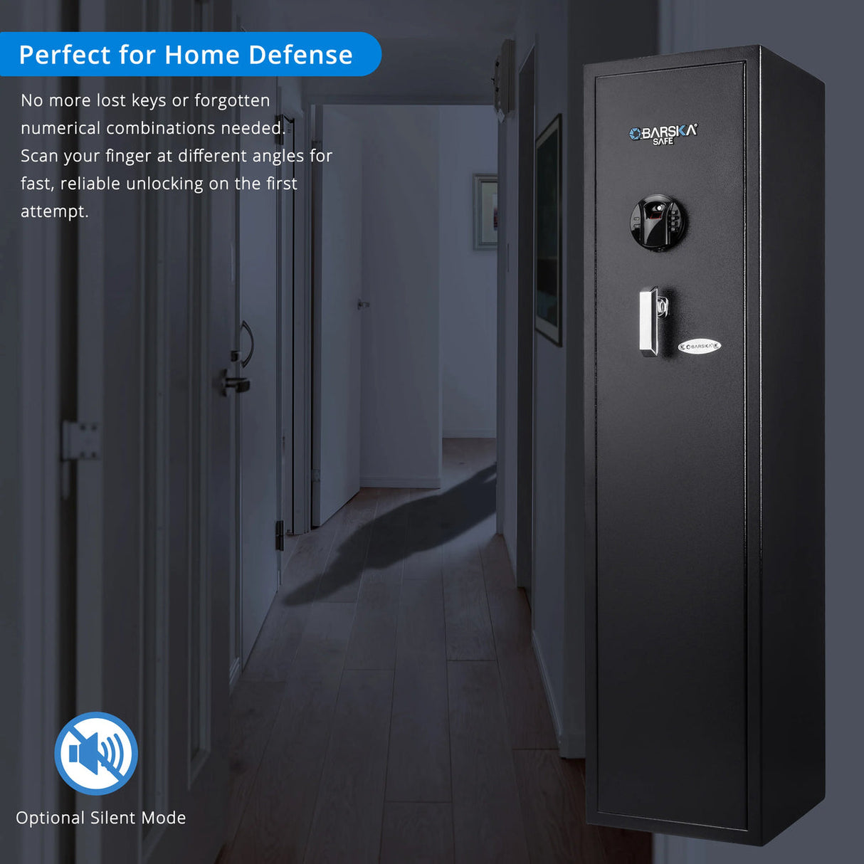 Barska BIOMETRIC Keypad Safe E 4.33 CU FT