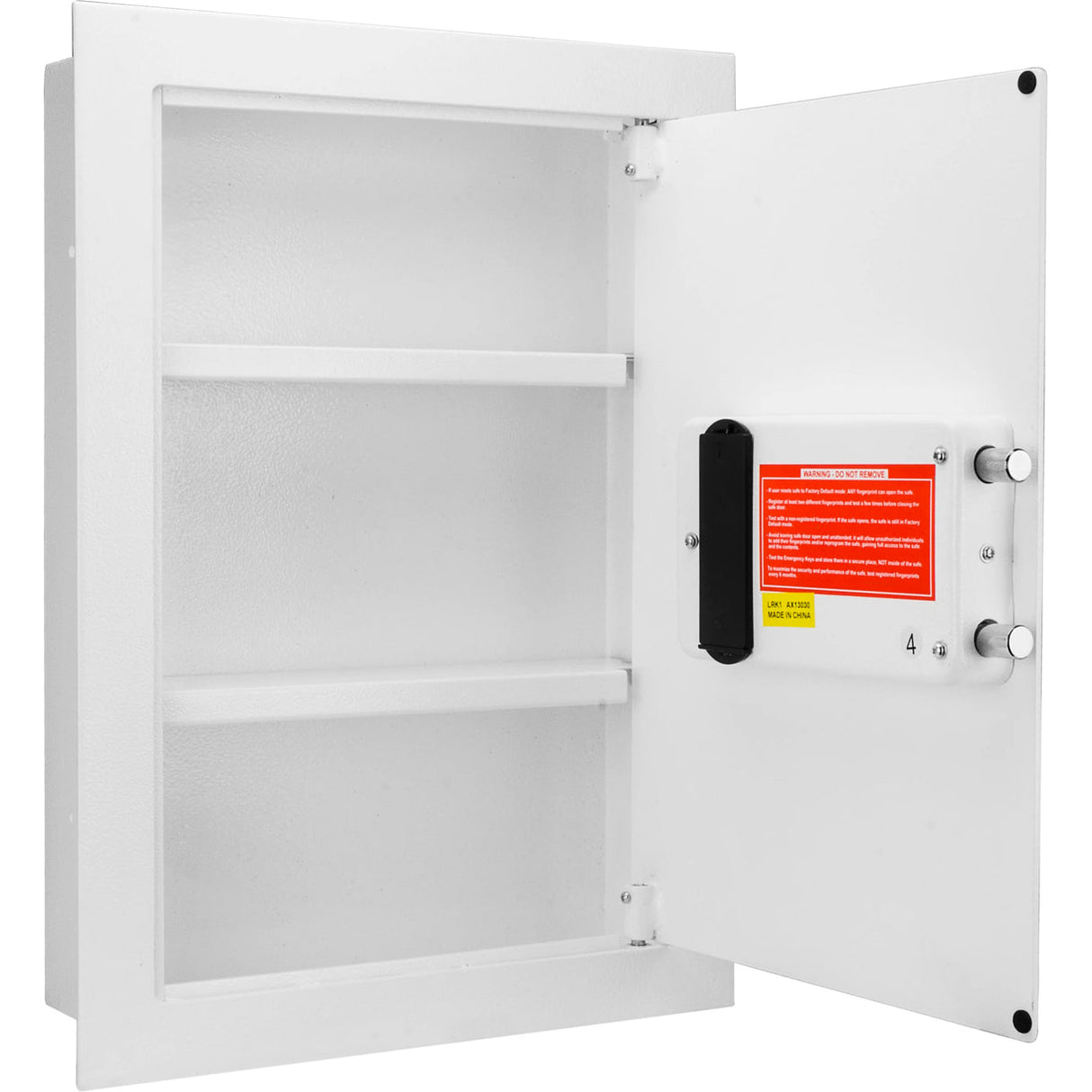 Barska BIOMETRIC Wall Safe 0.52 CUBIC FT WHITE