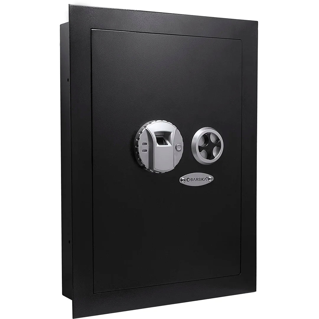 Barska BIOMETRIC Wall Safe 0.52 CUBIC FT left opening