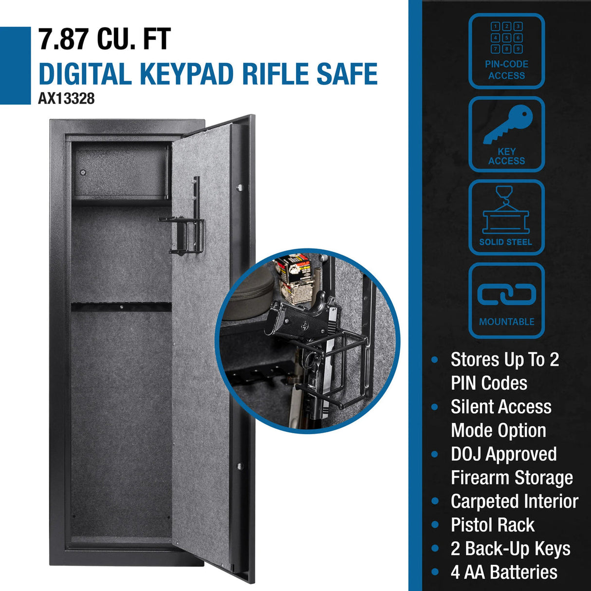 Barska 7.87 CUBIC FT Keypad Safe