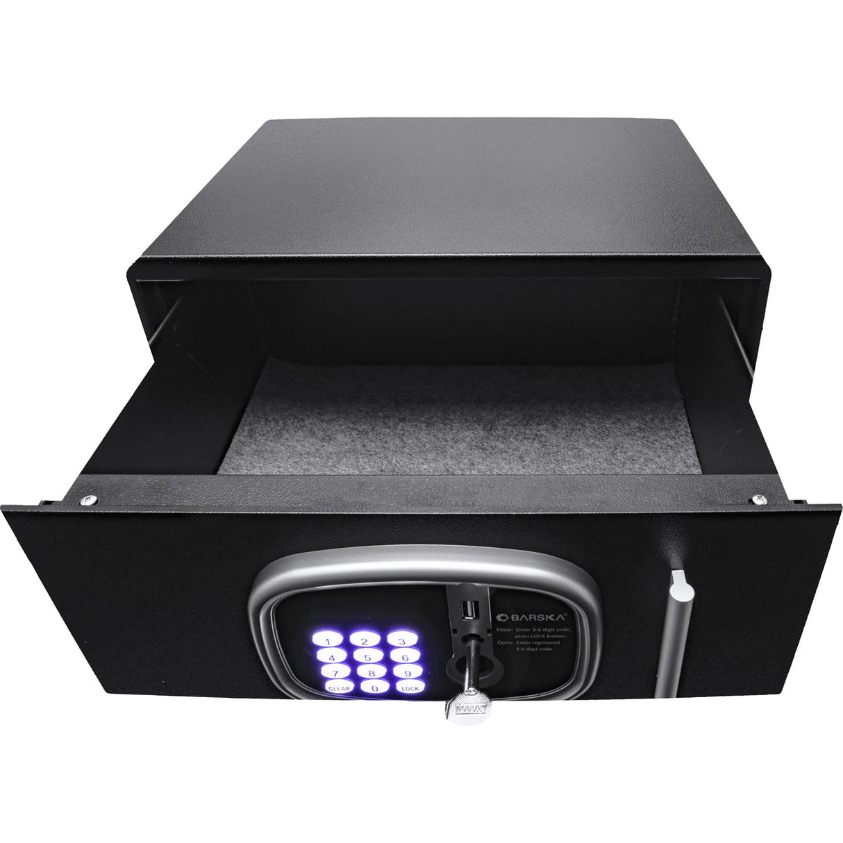 Barska Hotel Safe 0.72 Cubic Ft Front-Open Drawer