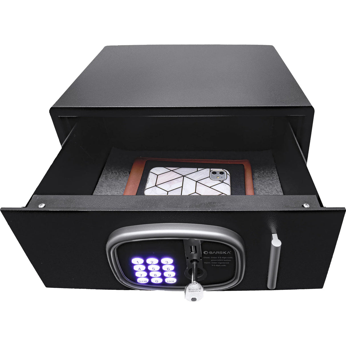 Barska Hotel Safe 0.72 Cubic Ft Front-Open Drawer