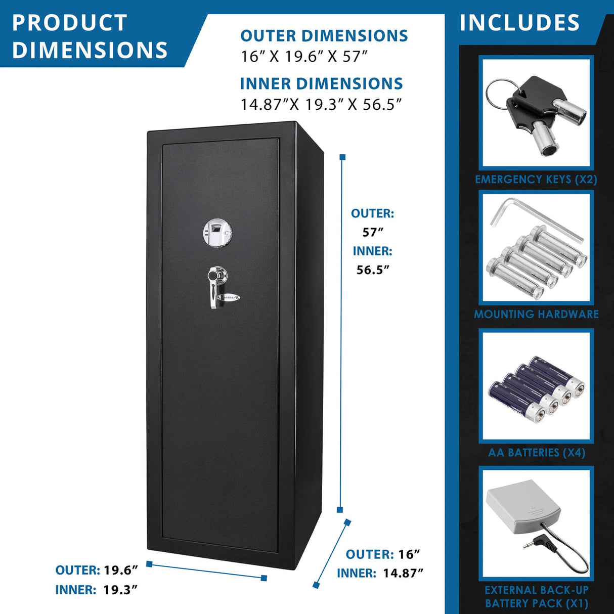 Barska Biometric Safe  9.33 CUBIC FT TALL