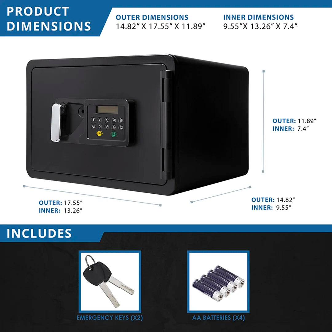 Barska 0.54 CUBIC FT Keypad Fireproof Security Safe