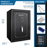 Barska 4.39 CUBIC FT Fireproof Safe Vault
