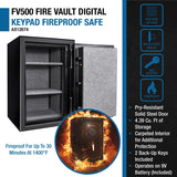 Barska 4.39 CUBIC FT Fireproof Safe Vault