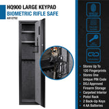Barska BIOMETRIC Keypad Safe E 4.33 CU FT