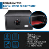 Barska BIOMETRIC Keypad safe 0.99 CUBIC FT