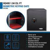 Barska BIOMETRIC Keypad Safe 1.94 CUBIC FT