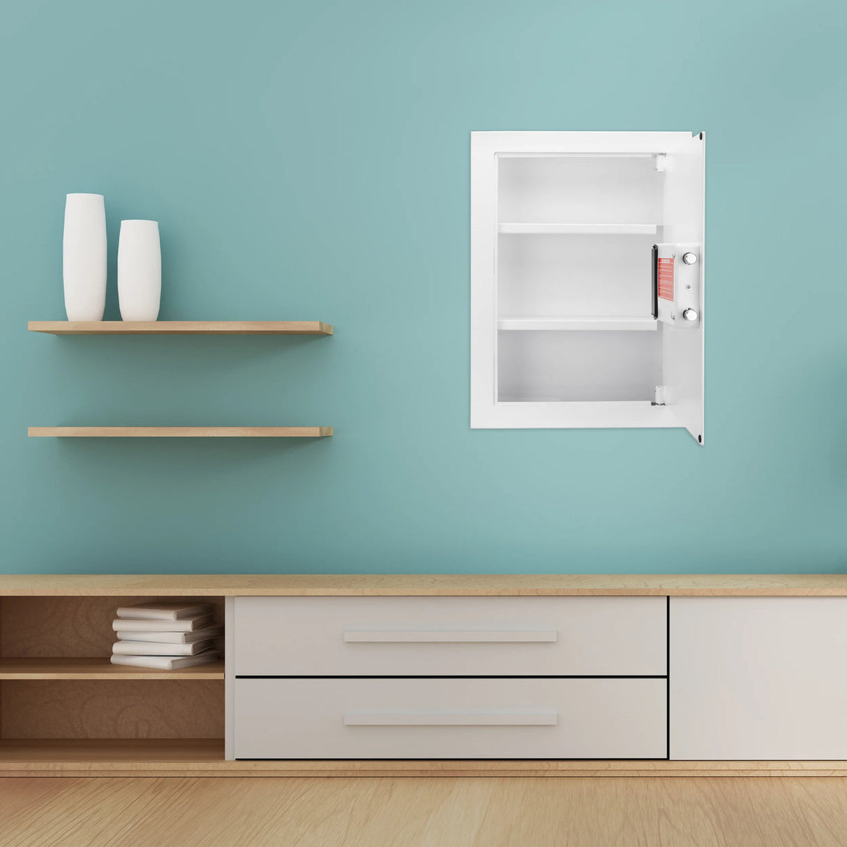 Barska BIOMETRIC Wall Safe 0.52 CUBIC FT WHITE