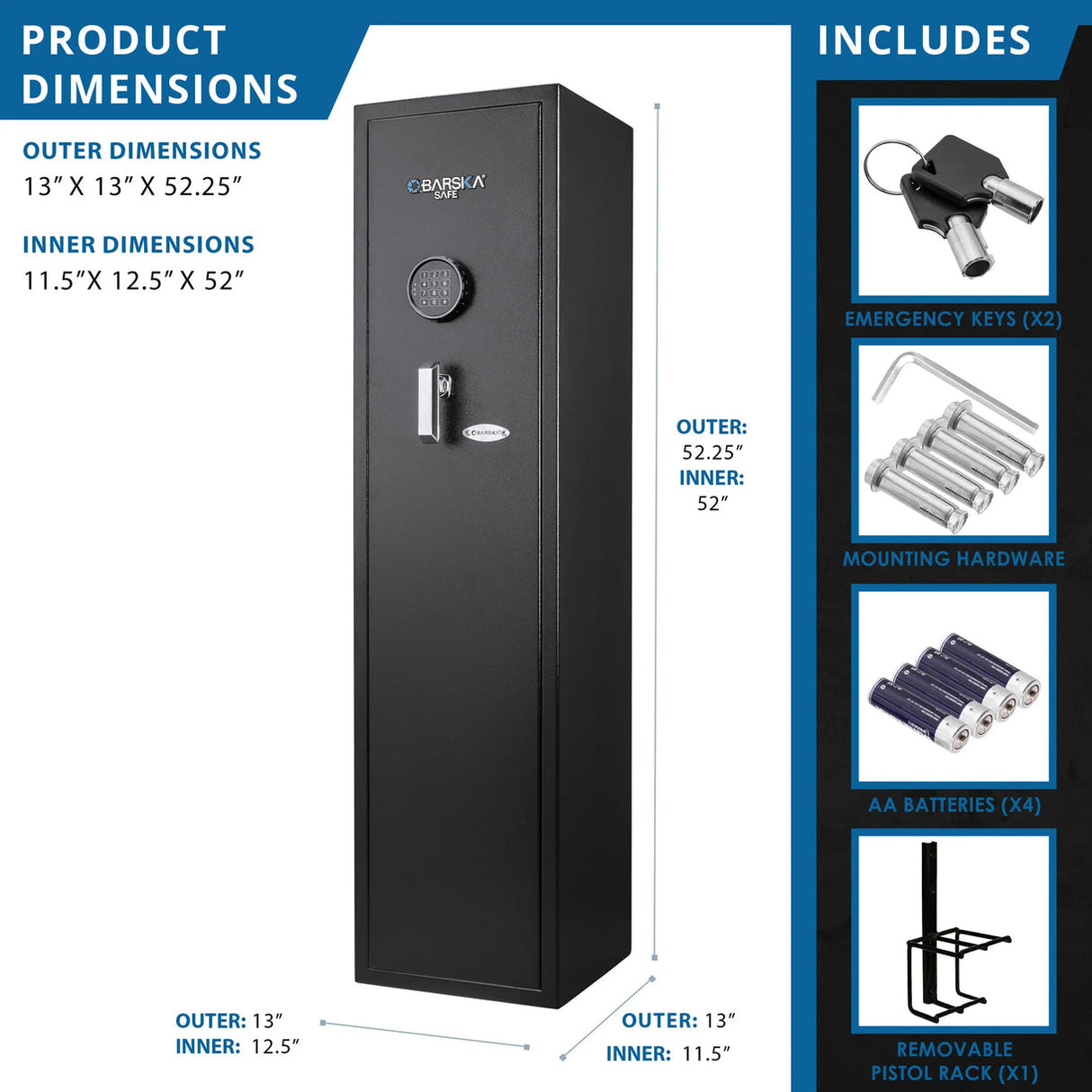 Barska 4.33 CUBIC FT Keypad Safe