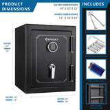 Barska 3.51 CUBIC FT Fireproof Safe Vault