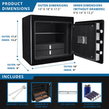Barska 1.01 CUBIC FT Black Jewelry Safe V2