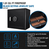 Barska 1.01 CUBIC FT Black Jewelry Safe V2