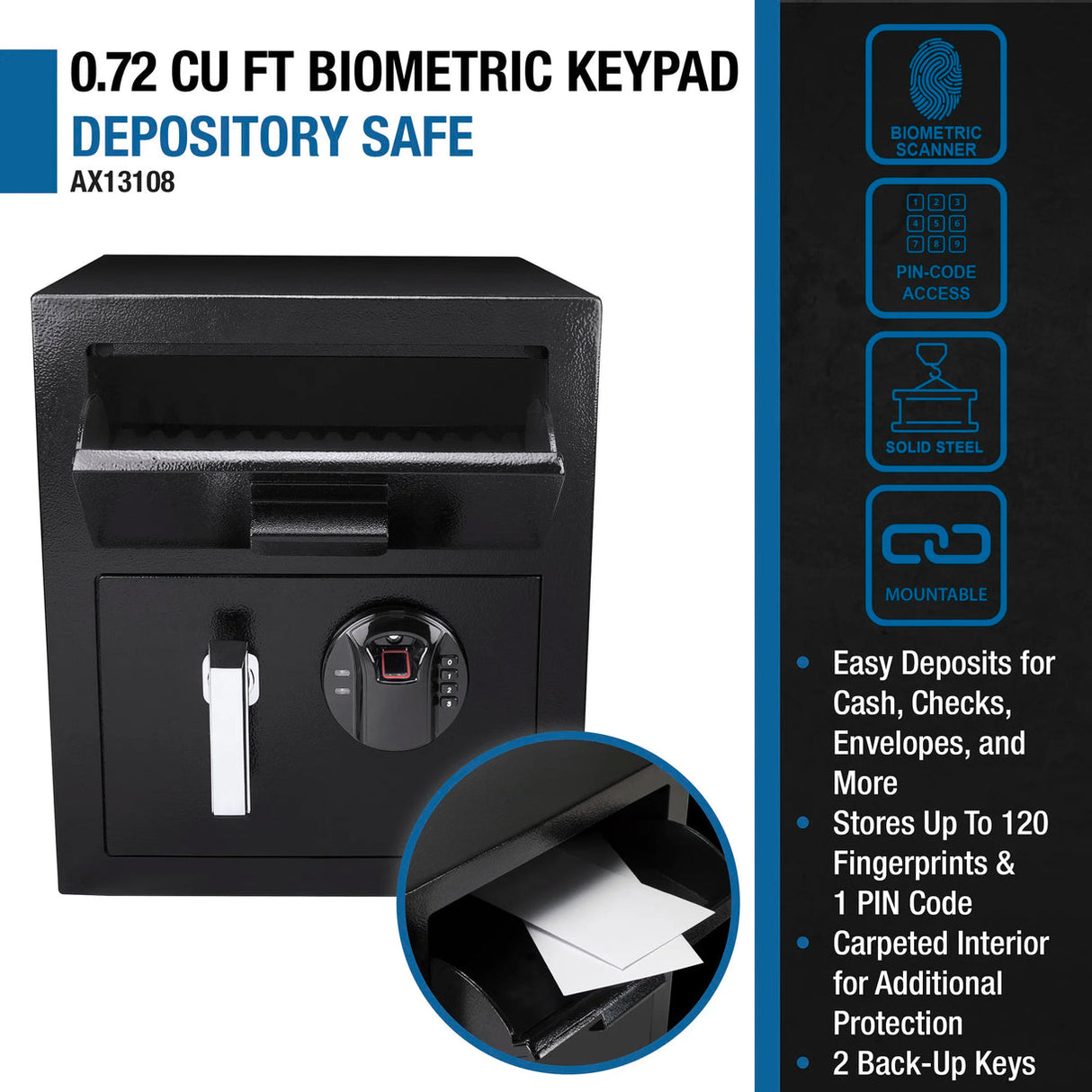 Barska BIOMETRIC Depository Safe