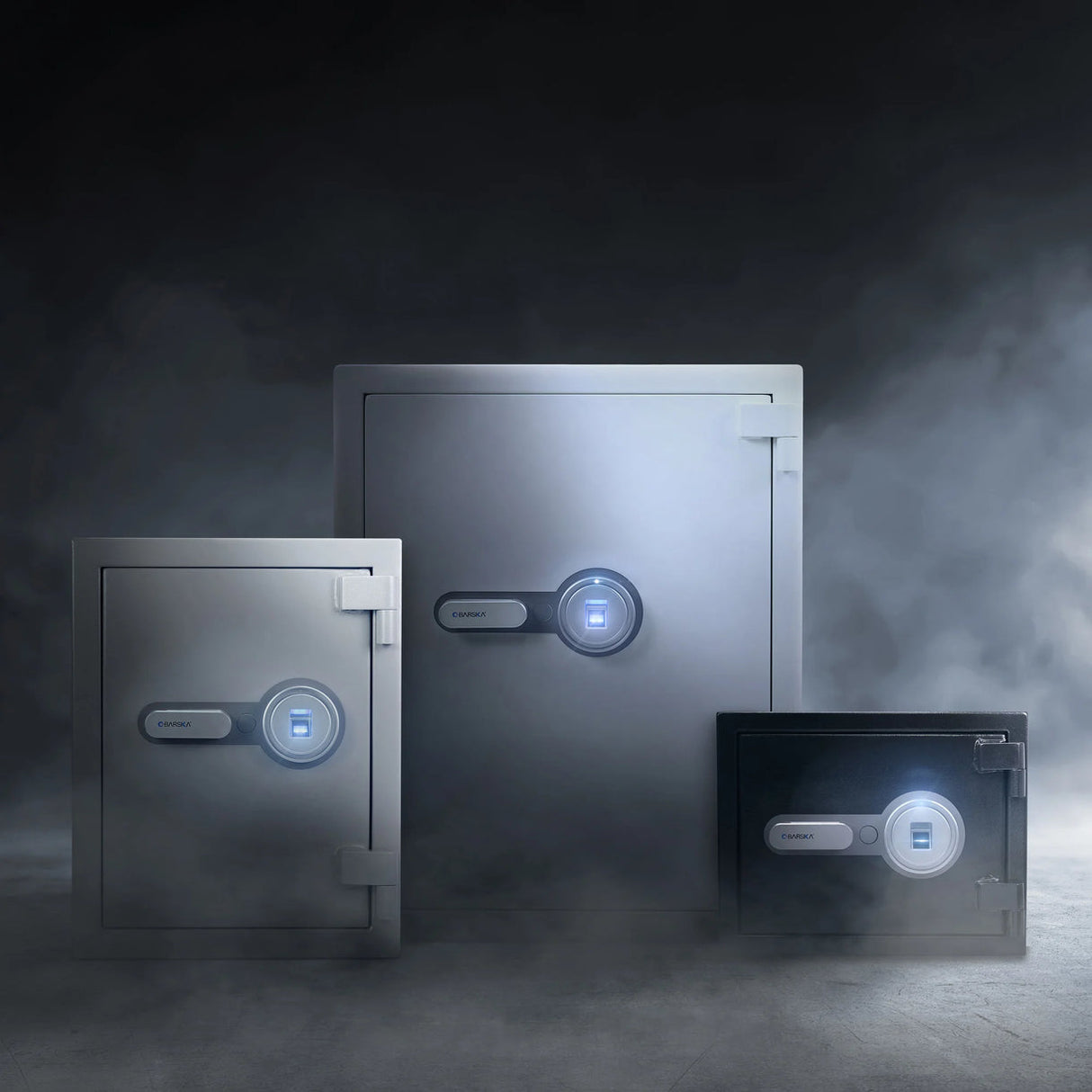 Barska 4.48 CUBIC FT Biometric Fireproof Safe, White