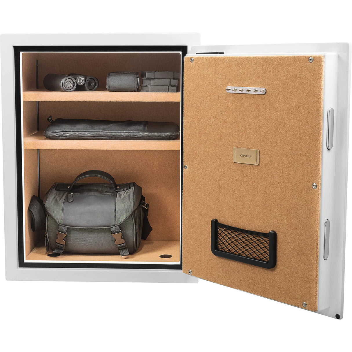 Barska 4.48 CUBIC FT Biometric Fireproof Safe, White