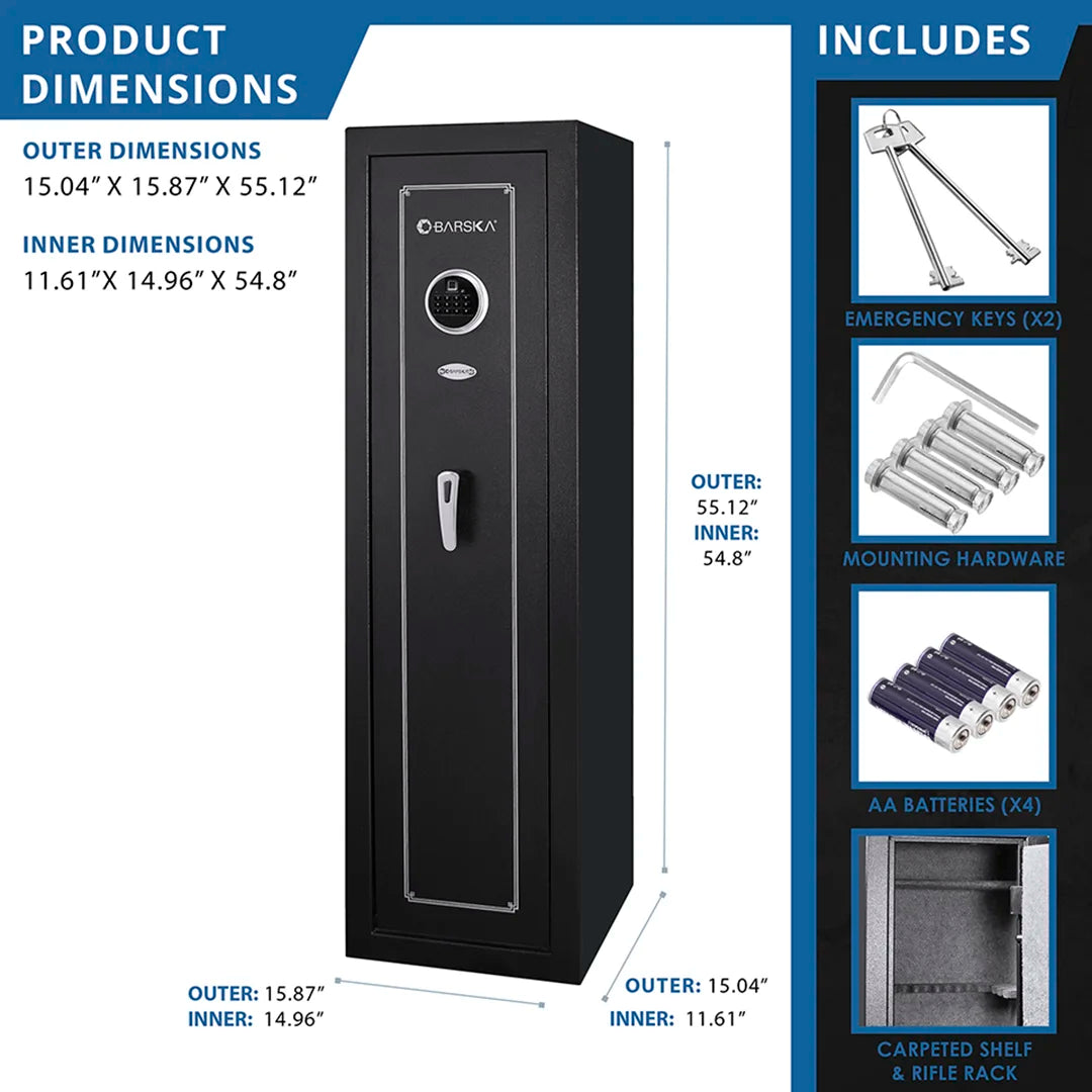 Barska 5.51 CUBIC FT Biometric Keypad safe