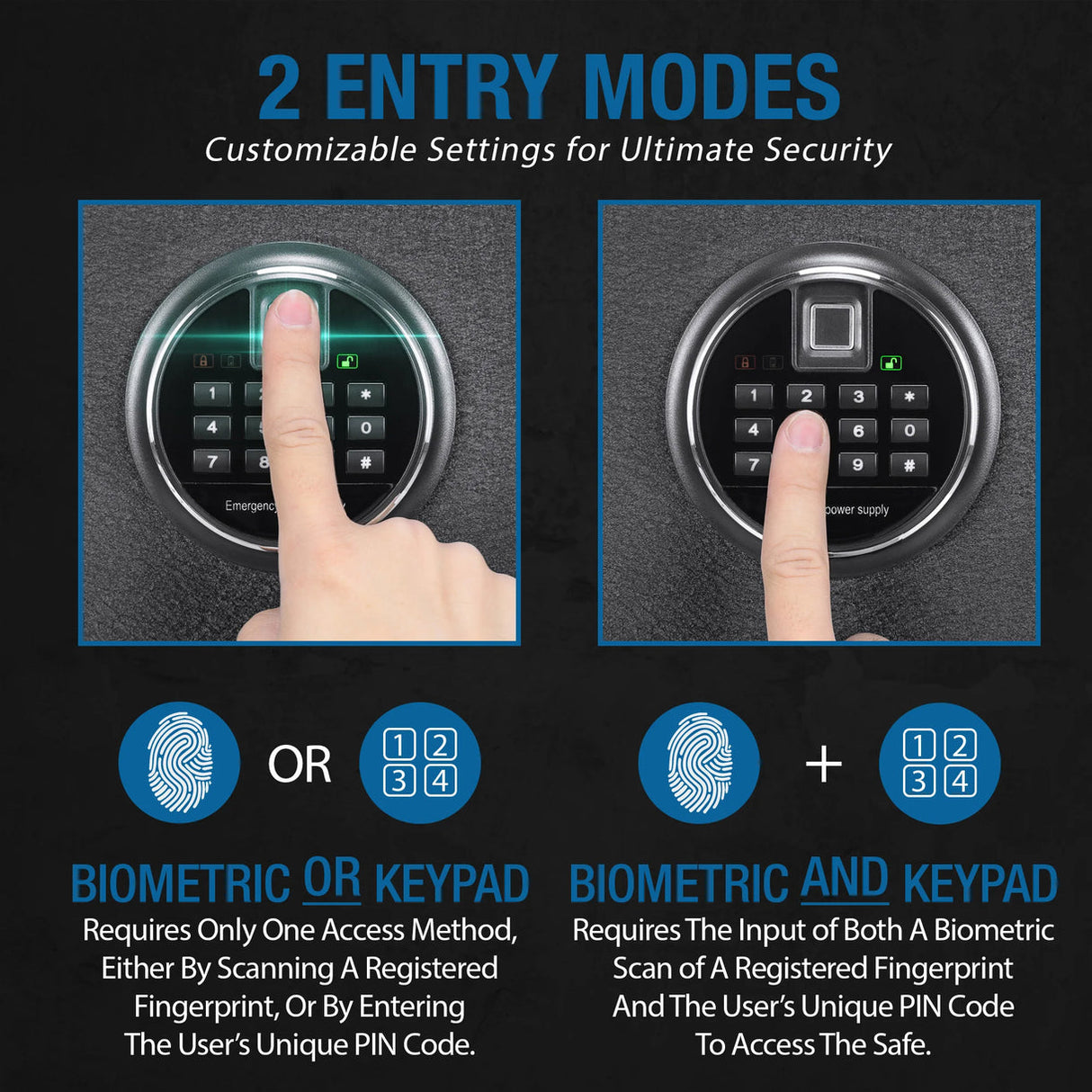 Barska 2.02 Cubic Ft Biometric Keypad Safe