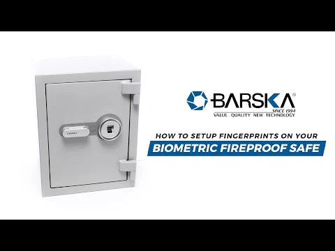 Barska 4.48 CUBIC FT Biometric Fireproof Safe, White